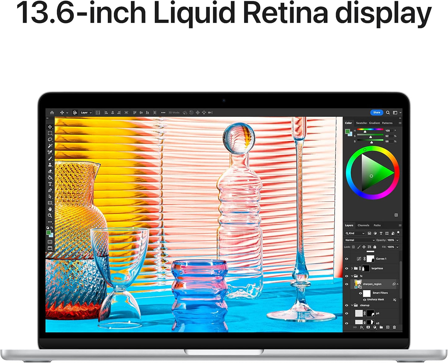 Apple 2022 Macbook Air Laptop with M2 Chip: Built for Apple Intelligence, 13.6-Inch Liquid Retina Display, 8GB RAM, 256GB SSD Storage, Backlit Keyboard, 1080P Facetime HD Camera; Silver