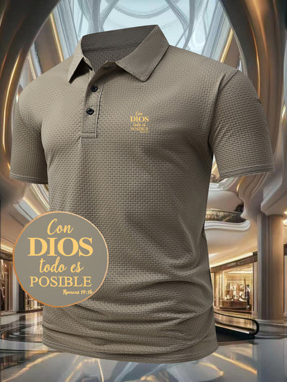 G884-DIOS Men's Short Sleeve Casual Summer Printed T-Shirt - Fashionable and Versatile Top, Geometric Design, Lightweight Golf Shirt - ayq