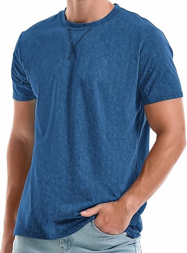 Men's Cotton Crew Neck T-Shirts - Lightweight Summer Tees S-4XL