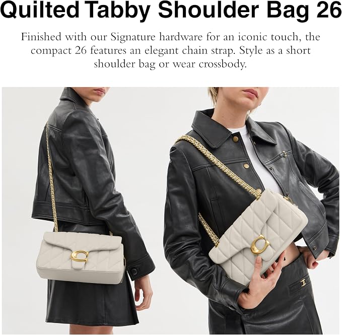 Coach Women's Quilted Tabby Leather Shoulder Bag
