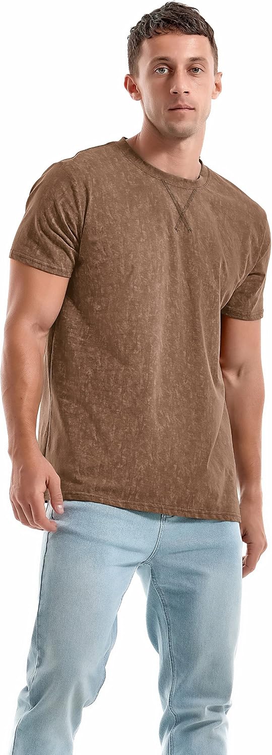 Men's Cotton Crew Neck T-Shirts - Lightweight Summer Tees S-4XL