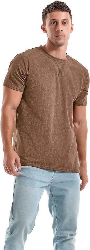 Men's Cotton Crew Neck T-Shirts - Lightweight Summer Tees S-4XL