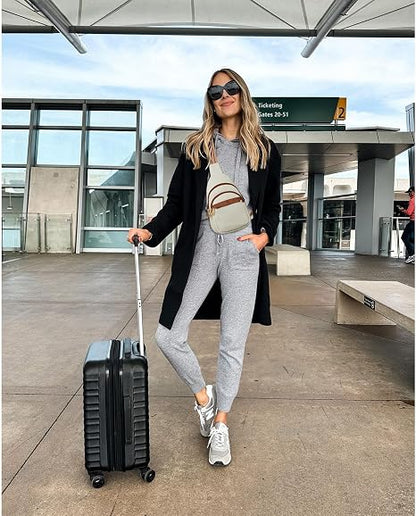 Women's Leather Sling Crossbody Bag - Travel Fanny Pack
