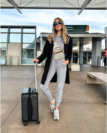 Women's Leather Sling Crossbody Bag - Travel Fanny Pack