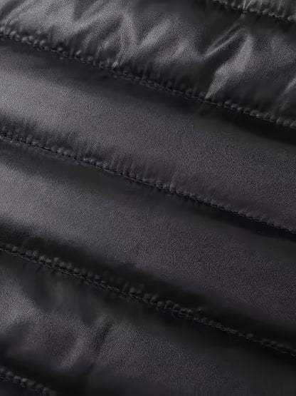 New Men'S Hooded Jacket, Thick And Warm Outerwear, Suitable for Outdoor Sports, Climbing, And Casual Wear in Winter. Features a Ribbed Design, Full Zipper Closure, And a Easy Yet Stylish Look - ayq