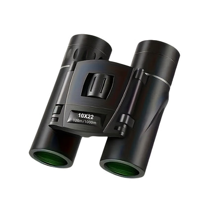 10x22 կոմպակտ ծալովի հեռադիտակ HD, թեթև, գրպանի չափսի, պրիզմայով և կենտրոնական ֆոկուսով - դիմացկուն պլաստիկ՝ հետազոտությունների, համերգների, սպորտային միջոցառումների, կոմպակտ հեռադիտակների համար