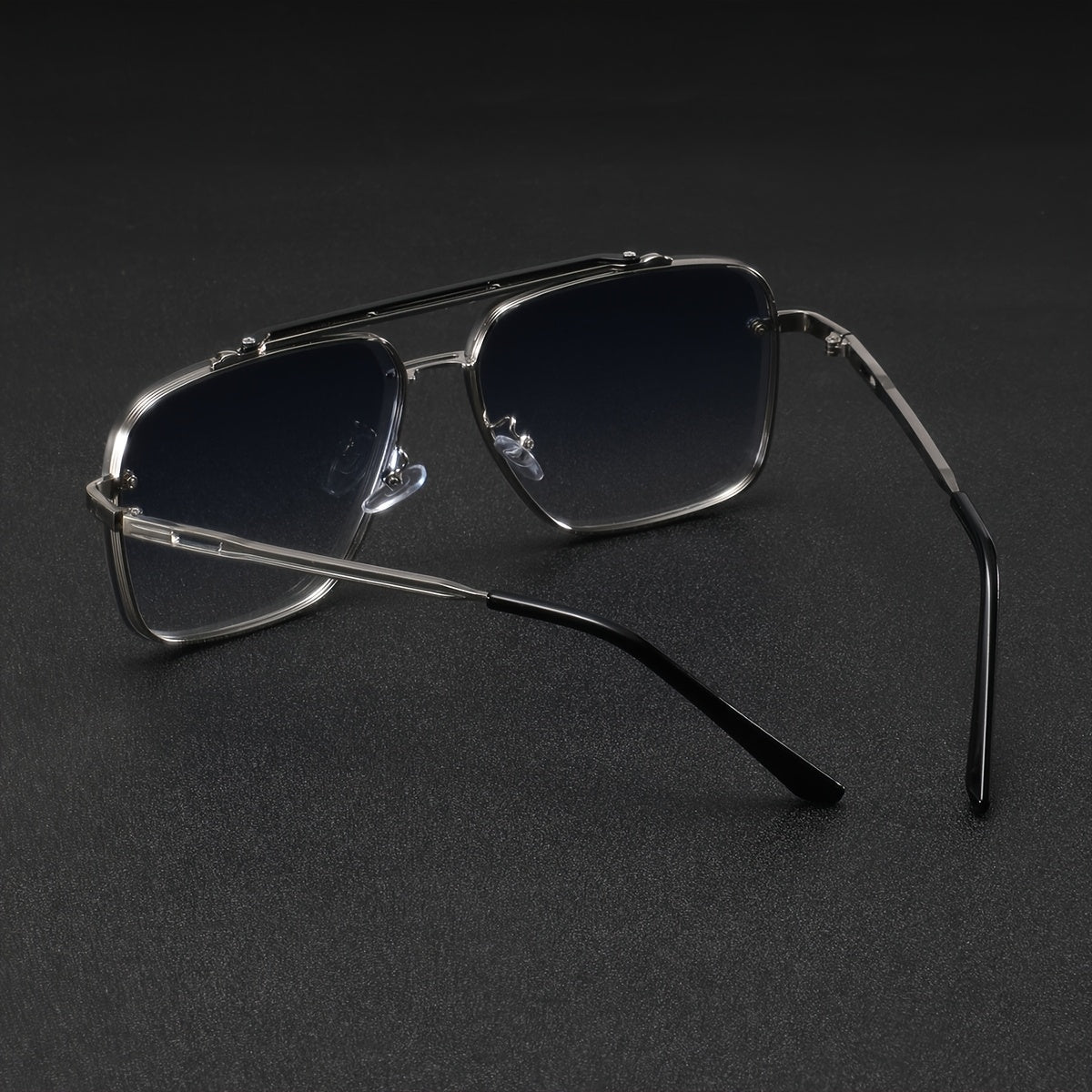 Men's Vintage Rimless Metal Double-Beam Casual Glasses