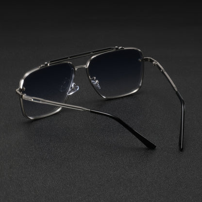 Men's Vintage Rimless Metal Double-Beam Casual Glasses