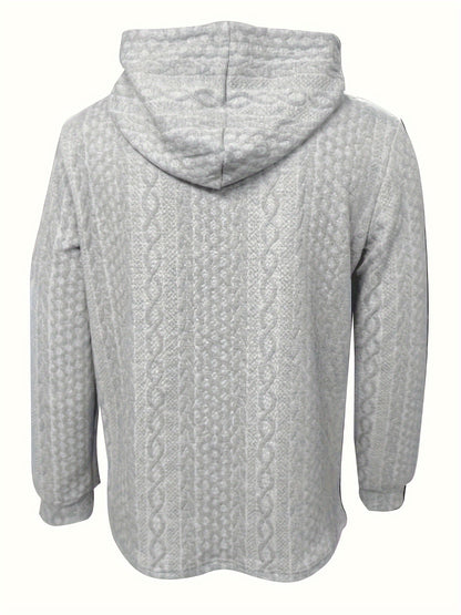 Cool Hoodies For Men, Men's Casual Solid Hooded Sweatshirt Streetwear For Winter Fall, As Gifts