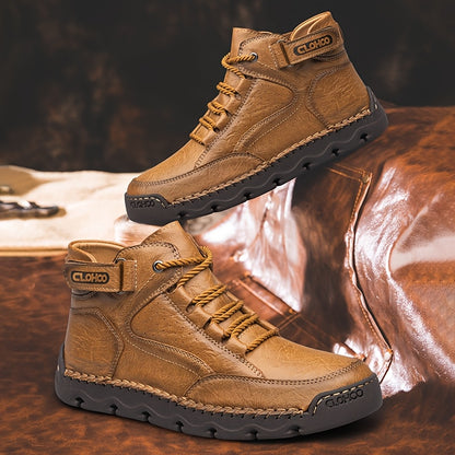 Men's Classic Chukka Boots Soft PU Upper Rubber Sole All-Season