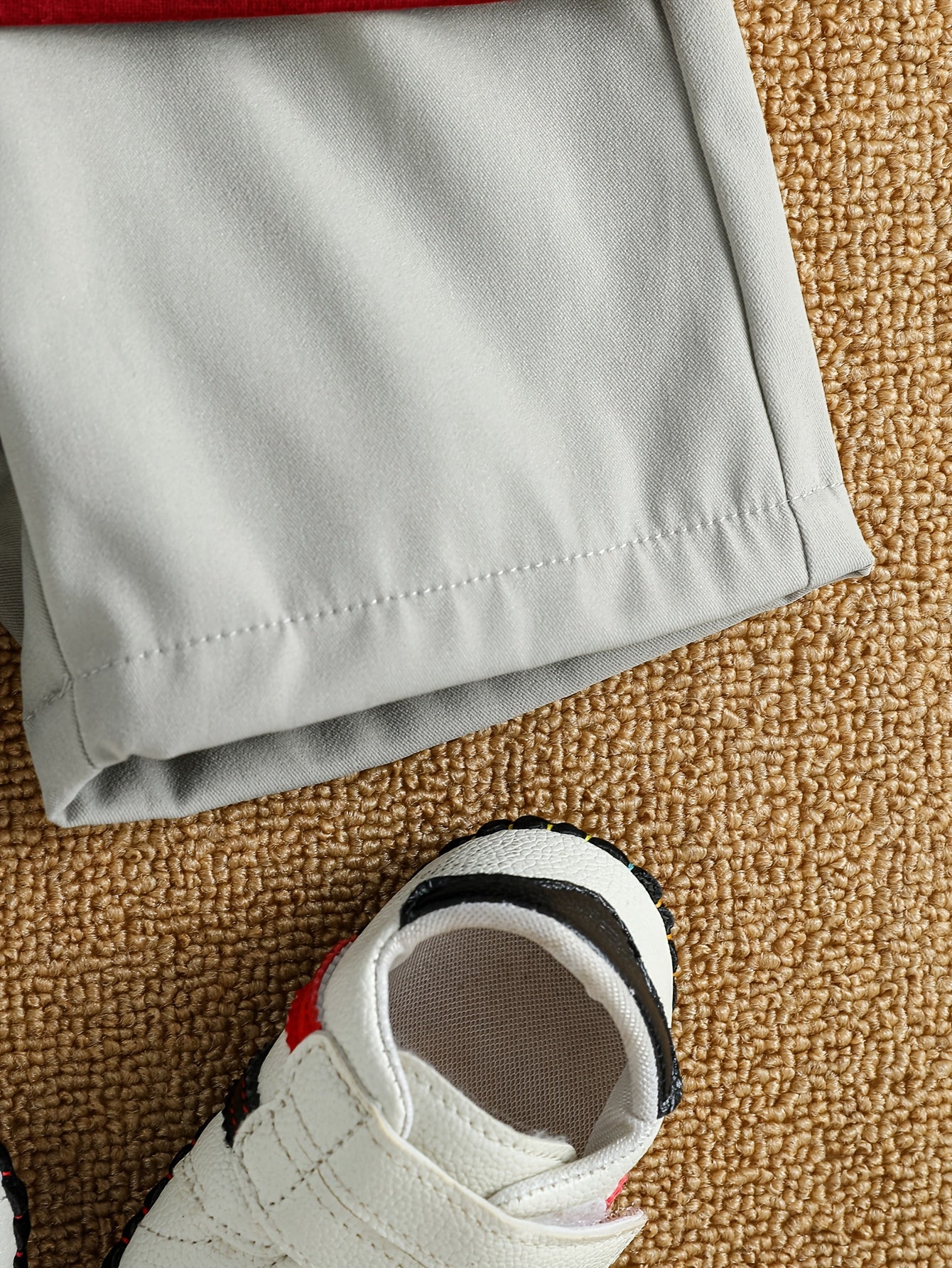 Boys' Summer Stand Collar T-Shirt & Contrast Shorts Set