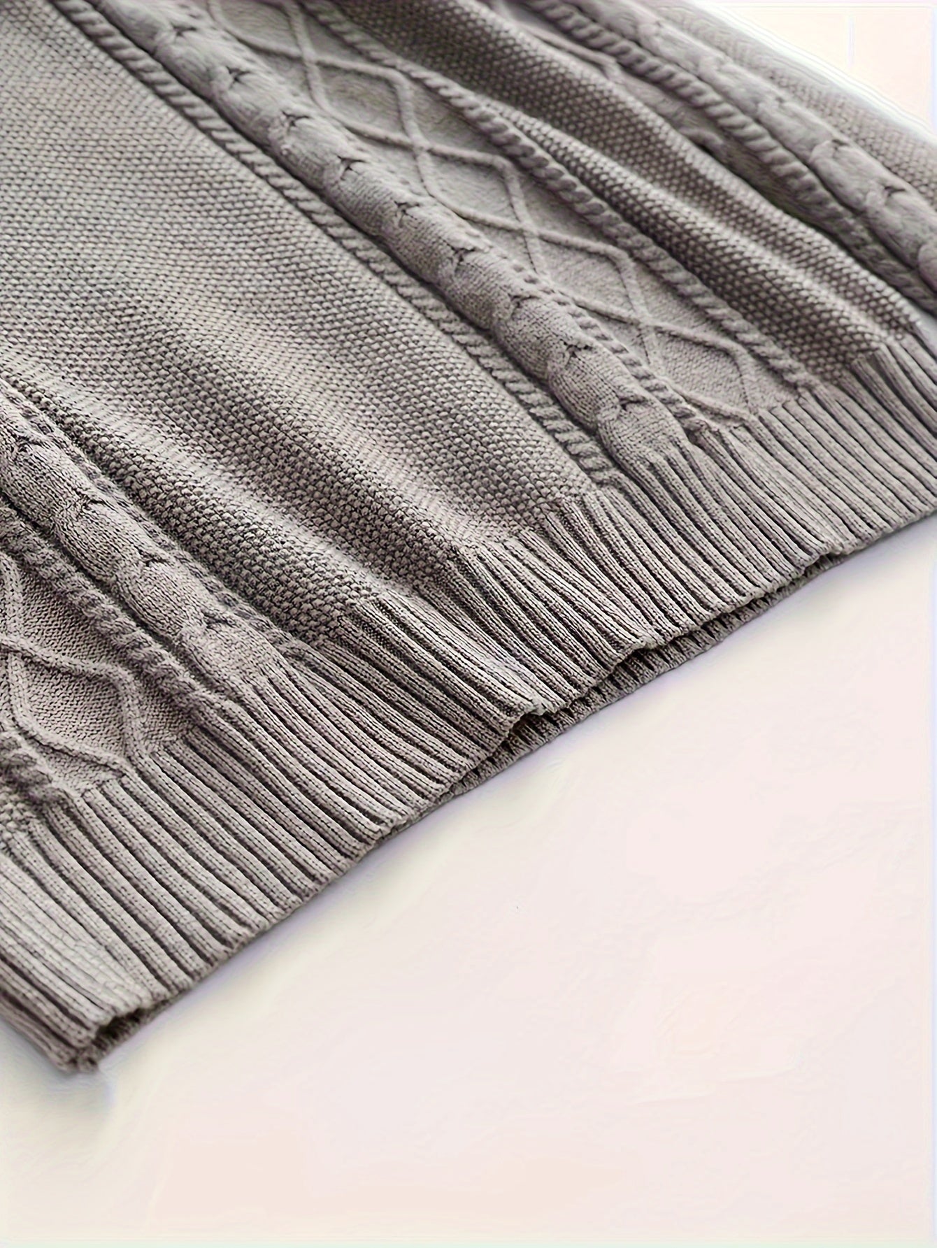 2024 New Cross-Border Men'S Plaid Knit Pullover Sweater (Men'S Warm Top)