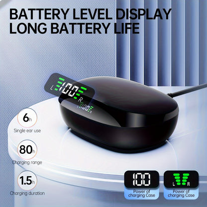 LIFEBEE Real-Time Multi-Language Translation TWS Sports Earbuds, True Wireless Ear Hook Headphones with Microphone, Wireless Connectivity, Volume Control, USB Rechargeable - Ideal for Workout & Daily Use, Wireless Earbuds