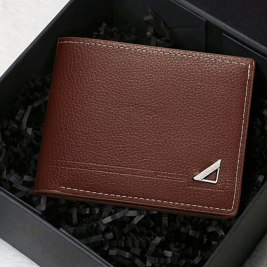 Men's PU Leather Wallet Compatible for all - Slim Cash & Card Holder with Photo Frame, Multi-Slot Organizer - Business & Everyday Use - Gift for Husband, Dad, Boyfriend (Birthday, Father's Day) - Stylish Minimalist Money Wall