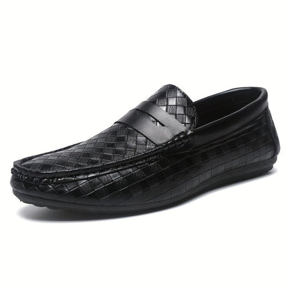 Men'S British Style Loafers - Comfortable Slip-On Moccasins with Round Toe, Faux Cover Upper & PVC Sole, Perfect for Casual Wear, Parties, and Weddings, Wedding Shoes - ayq