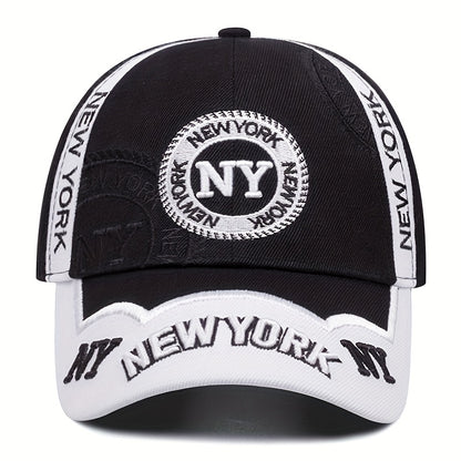 NY Embroidered Lightweight Baseball Cap with Adjustable Strap