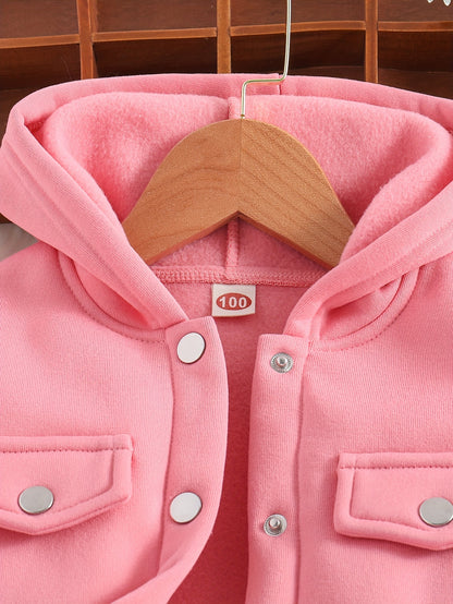 Աղջիկների համար նախատեսված 2 կտորանոց հավաքածու, կոճակներով առջևի մասով գլխարկով բաճկոն + մարզական տաբատ, աշնանային հագուստ, երեկույթների, բացօթյա սպորտի և բացօթյա խաղերի համար