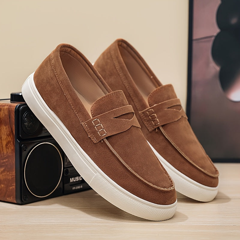 Men's PU Loafers Soft-Soled Moccasin Casual Shoes