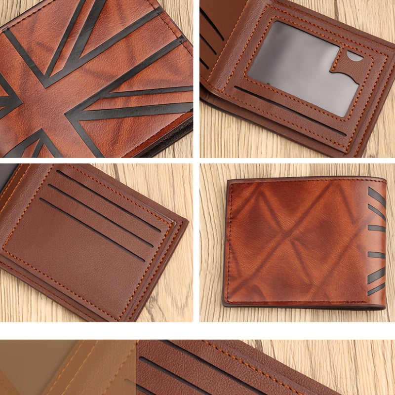 Zuolaiwt European And American Retro Short Wallet for Men with a Large Capacity Coin Purse And Multiple Card Slots