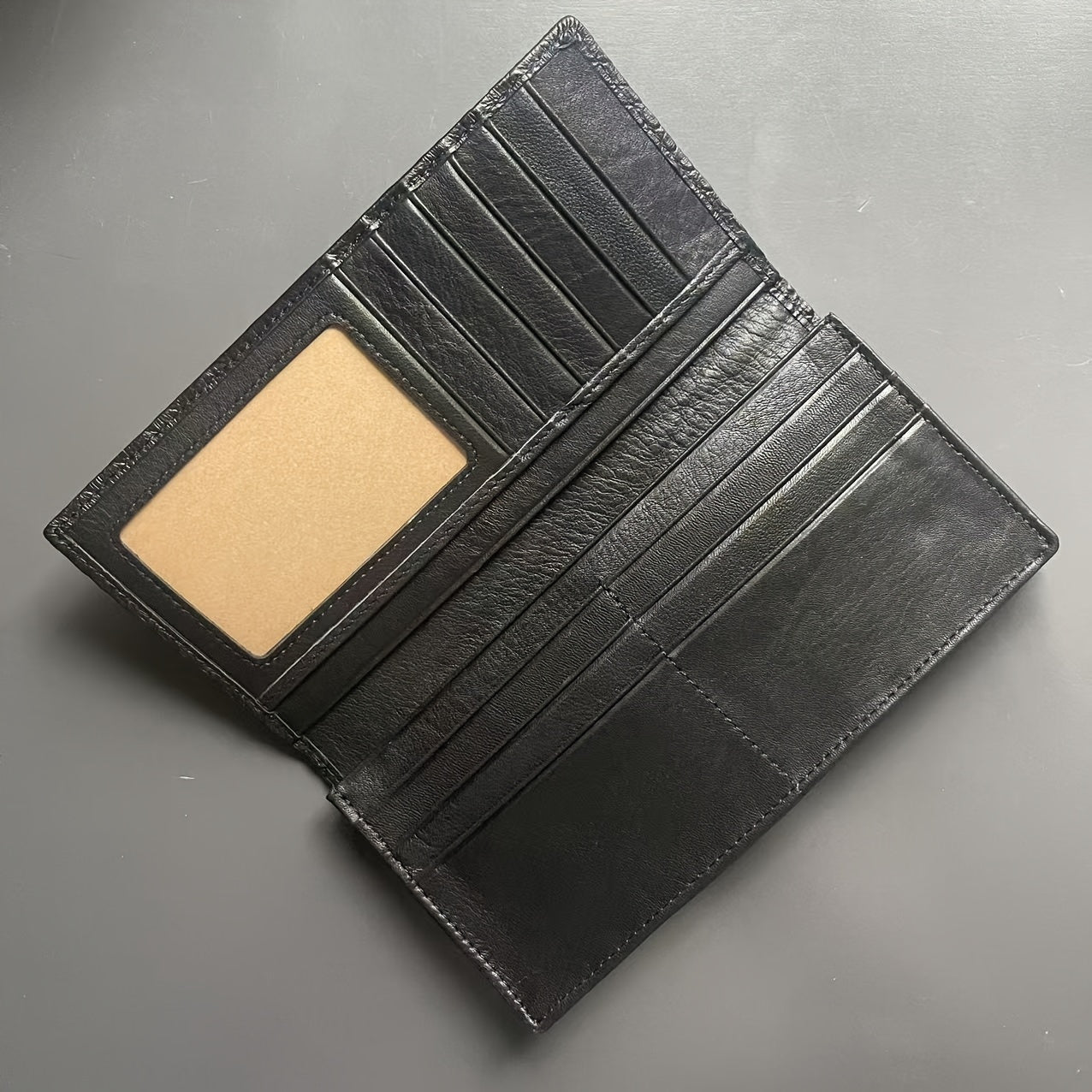 Men'S Premium First-Layer Leather Wallet with Crocodile Pattern - ayq