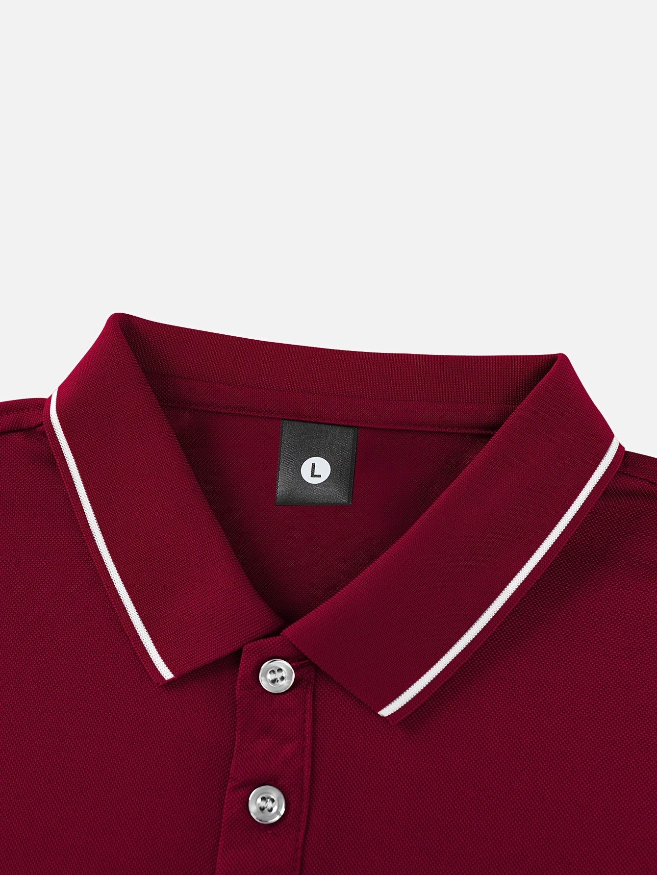 Men's Solid Golf Shirt, Casual Short Sleeve Lapel Shirt For Summer Outdoor