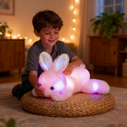 Luminous Bunny Plush Toy – Cuddly And Charming Light-Up Rabbit Stuffed Animal, 35Cm (13.8 Inches), Great for Children, Enchanting Nighttime Companion, Perfect Present for Bunny Enthusiasts