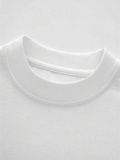 Men's 180gsm Heavyweight 100% T-shirt, Men's Graphic T-shirts, 1pc Bosh Briure Pattern Men's T-shirt, for Casual, Sports, and Holiday Wear - ayq