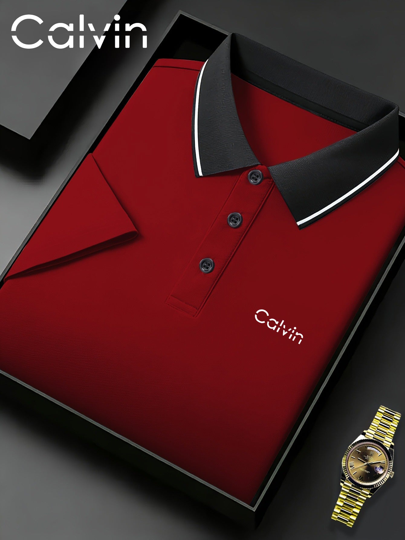 Quick-Dry Men's Short-Sleeve - Trendy Calvin Print - ayq