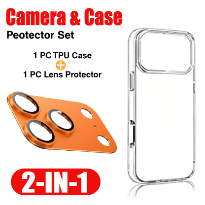 2pcs iPhone 18/17 Pro Max TPU Case and Aluminum Camera Protector
