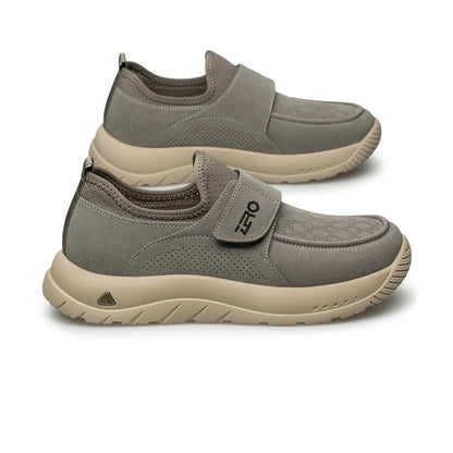 Men's Breathable Casual Canvas Shoes with Hook and Loop Fastener