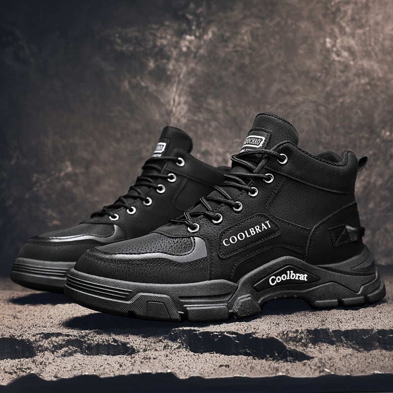 Men's Classic High-Top Work Boots with Thick Sole for Outdoor