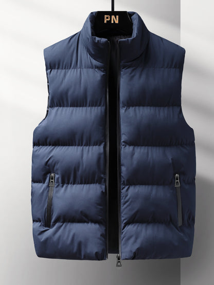 Men's Solid Color Stand Collar Jacket, Thin Lightweight Stylish Long Sleeve Coat Winter And Autumn Outdoor Clothes - ayq