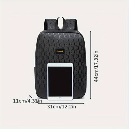 Extra Large Capacity Backpack - Durable PVC Fabric, Stylish Black Design with Multiple Compartments and Padded Laptop Section - Perfect for College, Business, and Travel   Versatile Computer Bag  Business Backpack   Multi-Fu