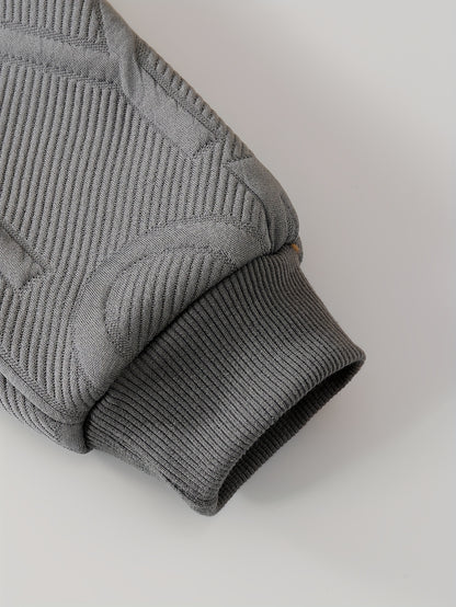 DONABEBE ' 2pcs Winter Jacket & Pants Set - Full-Zip Hooded Coat with Fleece, Matching Letter Logo Pants, Warm Casual Outfit for Cold Weather, Cozy 2pcs Clothes (Hand Washable), Perfect for Outdoor