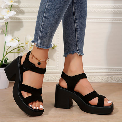 Women’s High Heel Wedge Sandals with Hollow-Out Platform