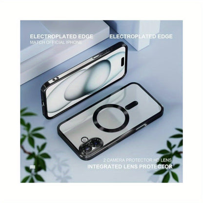 Suitable 1pc for iPhone 16 15 14 13 11 7/8/SE2/SE3 13 12 Nini 16 15 14 7/8 Plus 16 15 14 13 12 11 Pro 16 15 14 13 12 11 Max XR X/XS 16e phone case, with built-in camera lens protection film, anti-drop, ultra-thin and soft ele