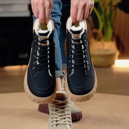 2025 Ձմեռային Տարբերակելի Տաք Կոշիկներ Կանանց Համար: Բարձր Կոճով, Փափուկ Տակով, Պարզ Ոճի Կոշիկներ, Հաստ Տակով, Թեթև Եվ Հարմարավետ Դիզայն, Տարբեր Գույներով