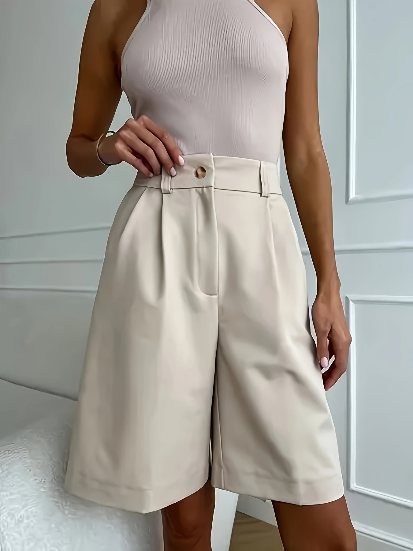 Women's Casual Summer Pocket Shorts in Solid Colors