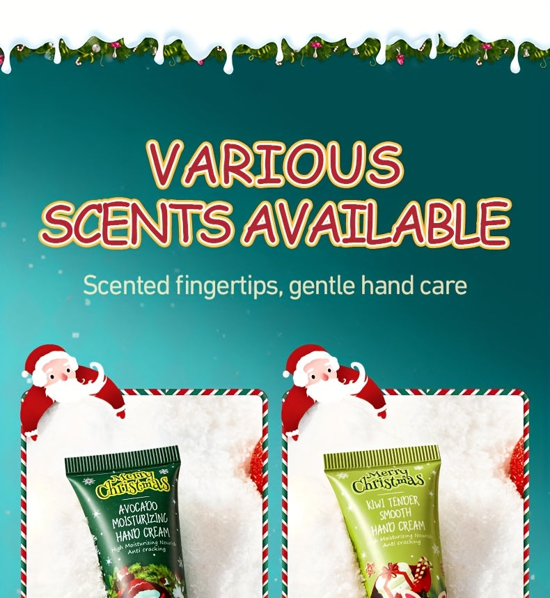8pcs SADOER Christmas Hand Cream & Lip Balm Gift Set - Moisturizing, Softening, Brightening, and Dry Light Care with Glycerin, Hyaluronic Acid, and Plant-Based Squalane - Ideal for All Light Types, Festive Holiday Packaging,