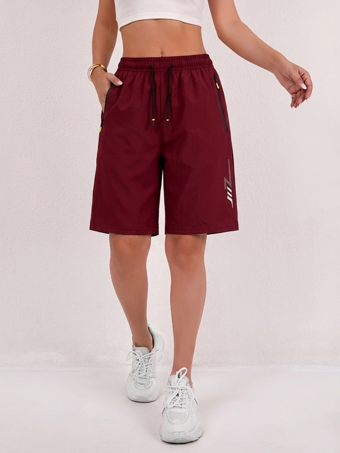 Women’s Lightweight Summer Bermuda Shorts with Drawstring Waist