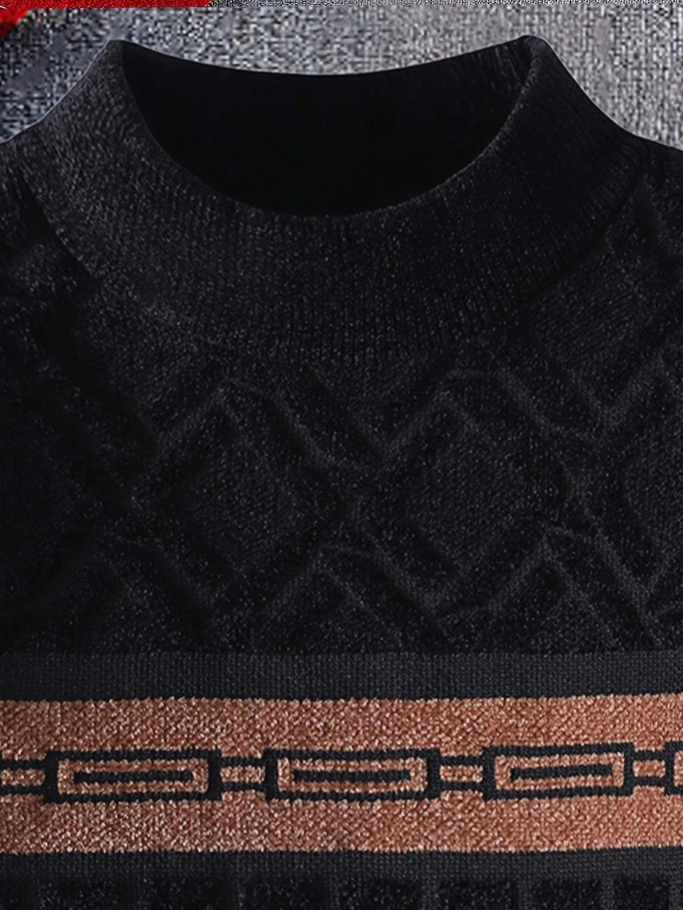 2025 թվականի աշնանային և ձմեռային նոր տղամարդկանց սվիտեր կորեական ոճով՝ ազատ կլոր վզով, տաք գործվածքով և նորաձև ոճով