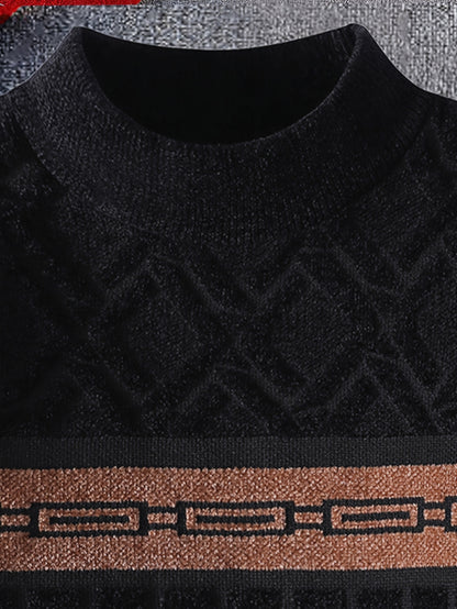 2025 թվականի աշնանային և ձմեռային նոր տղամարդկանց սվիտեր կորեական ոճով՝ ազատ կլոր վզով, տաք գործվածքով և նորաձև ոճով