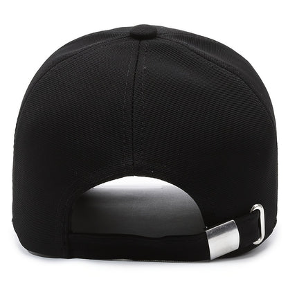 1pc 3D Embroidered Letter Baseball Cap, Soft Polyester Sports Hat, Hand Washable, Adjustable, Breathable, UV Protection, Unisex for Cycling, Golf, Outdoor Activities - Ideal for Holidays