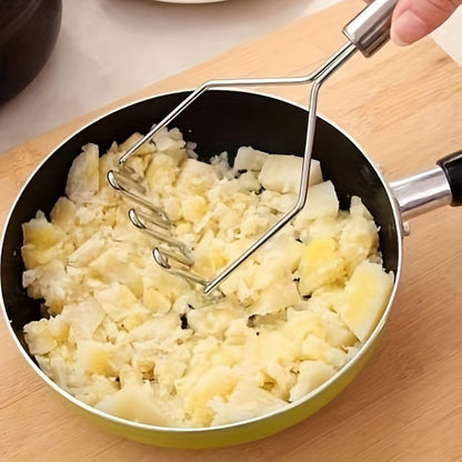 1 հատ Stainless Steel Wave Potato Masher - Իդեալական խոհանոցային բանջարեղենի և մրգային խյուսի համար, խոհանոցային պարագաներ | Ժամանակակից խոհանոցային գործիք | Երկարակյաց խոհանոցային սպասք