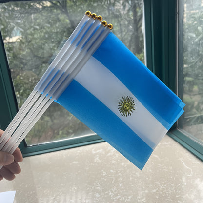 10pcs Argentine Flag Decorations Polyester Cheering Banners
