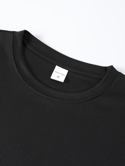 Men's Casual Crew Neck T-Shirt with Breathable Mesh