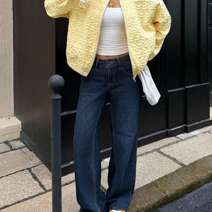 Միագույն կայծակաճարմանդով առօրյա բաճկոն