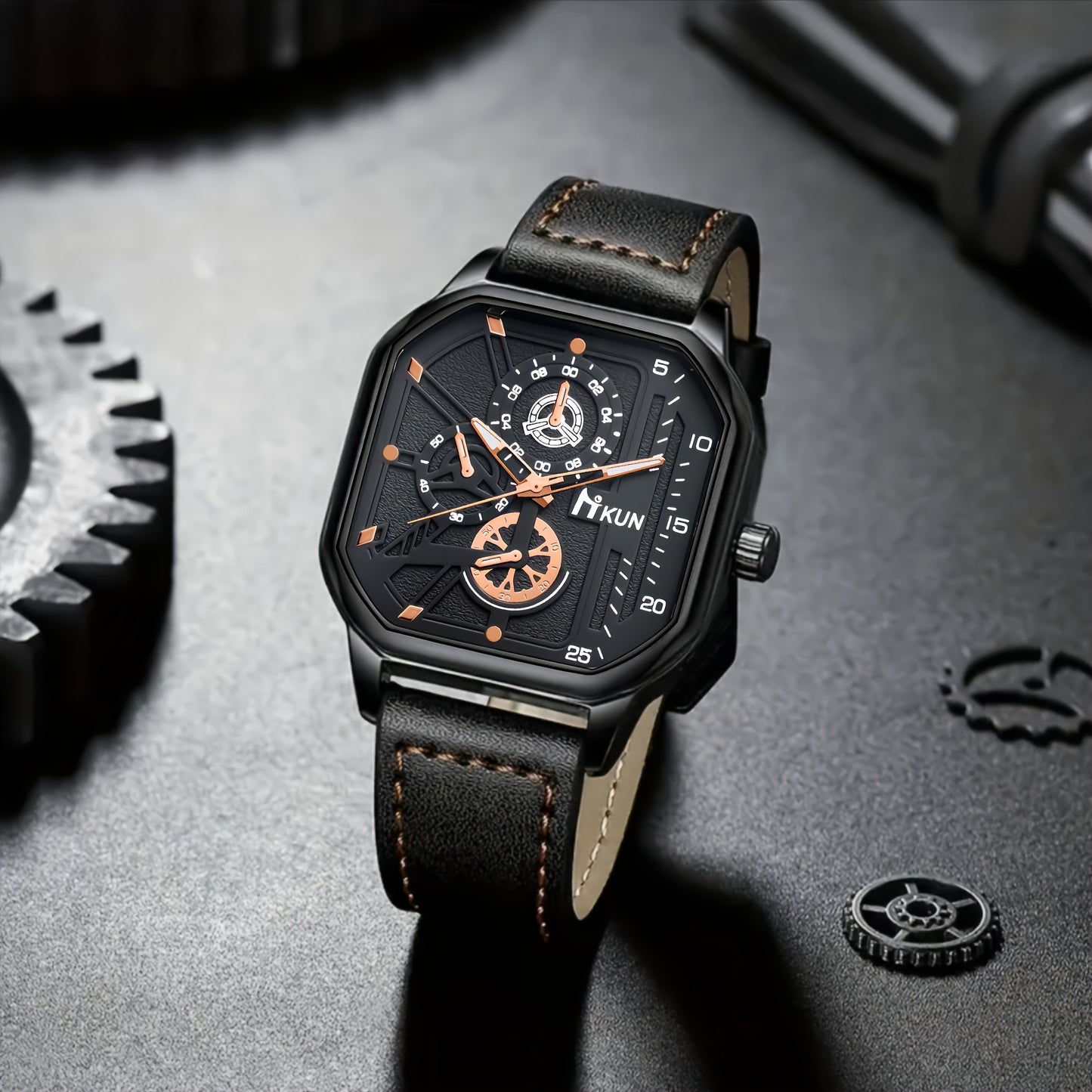 5 հատ տղամարդու հանգիստ և գեղեցիկ PU կաշվե դրամապանակ + բոլորին համապատասխանող գործնական ժամացույցի գոտի, ակնոց, բանալիի շղթա, արժեքավոր նվերների տուփ, տարեդարձ, ծննդյան օր, հայրերի օր։ Կատարյալ նվեր նրա համար։