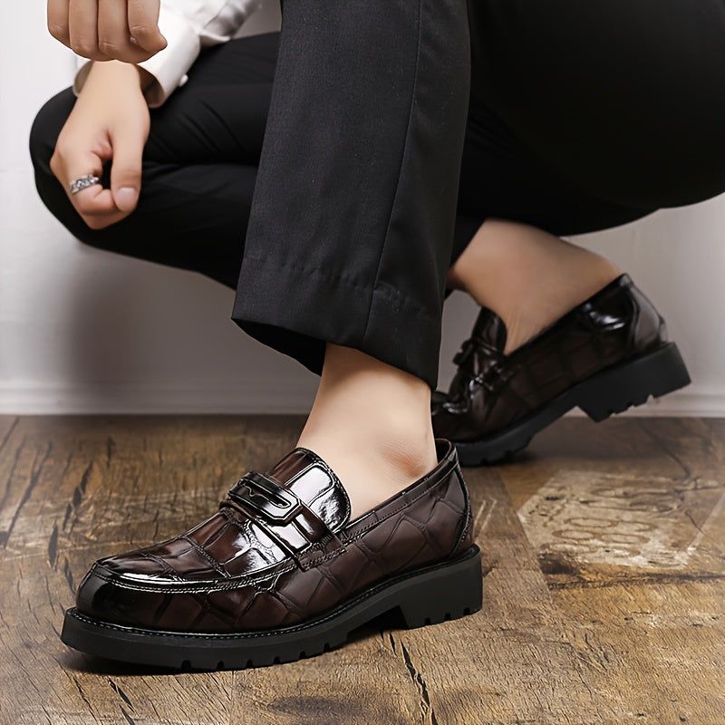 Men's Business Casual Thick-Soled Slip-On Loafers
