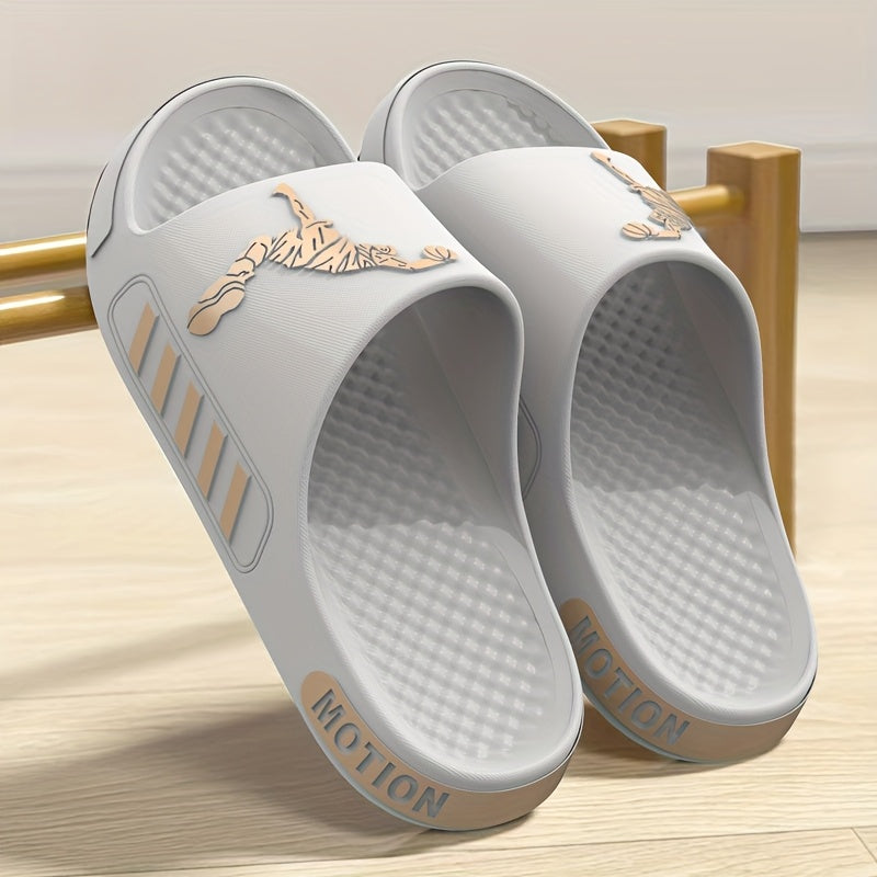 Men'S EVA Slippers for Indoor Bathing at Home, Featuring Soft, Non-Slip Soles. Stylish And Sporty for Summer Beach Outings, These Ultra-Comfortable EVA Slides Are Quick-Drying, Easy to Clean, And Suitable for All Seasons. Per - ayq